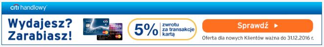 Citibank karta kredytowa ze zwrotem 5%