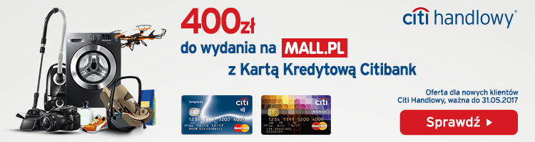 Citi Bank Handlowy - karta kredytowa i voucher 400 zł do mall.pl
