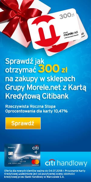 Citibank karta kredytowa i voucher 400 zł do morele.pl