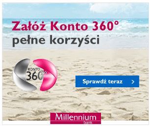 Bank Millennium Konto 360° z gwarantowaną premią 150 zł