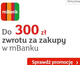 mBank eKonto ze zwrotem 50 zł za zakupy