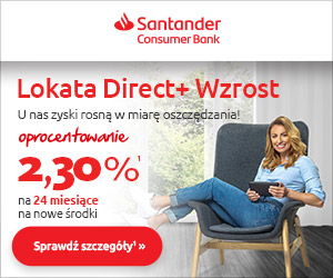 Santander Lokata Direct+ Wzrost 15 miesięcy 2,55%