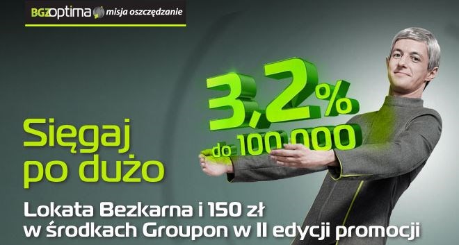 Lokata bezkarna w BGŻOptima z Groupona