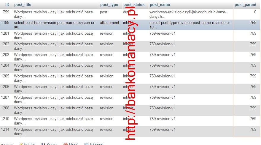 wordpress revision czyli jak odchudzić bazę danych cz. 2