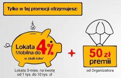 Raiffeisen Polbank lokata mobilna 4% i 50 zł premii