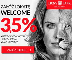Lion's Bank 3,5% lokata welcome