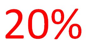 20 procent, 20%