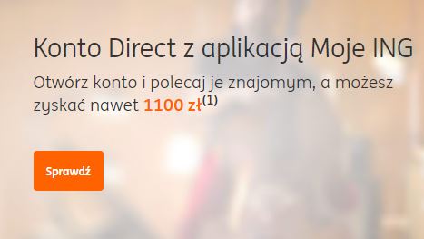 ING nawet 1100 zł premii