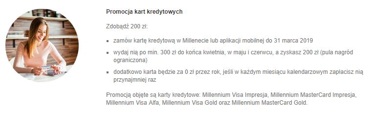 Jakie karty w promocji Millennium