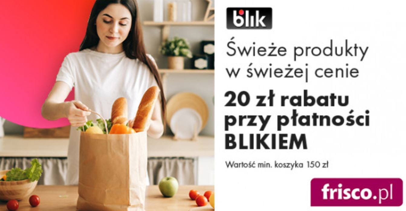 BLIK Frisco.pl - 20 zł zniżki z BLIKiem