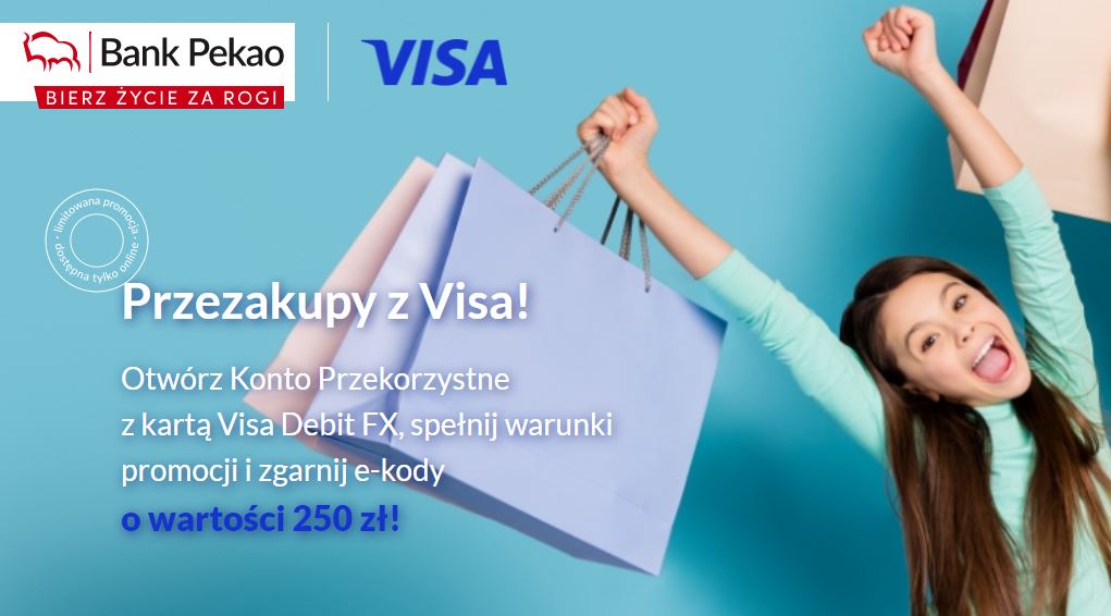 Pekao Przezakupy z kartą Visa Debit FX