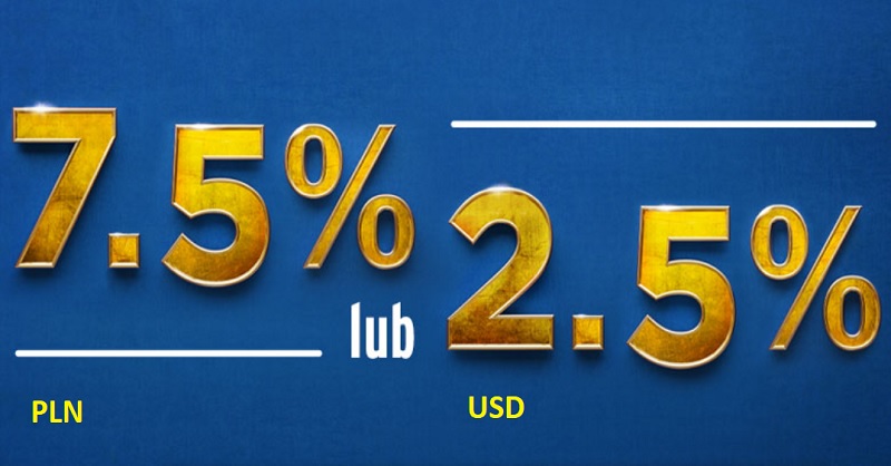 Citigold 7,5% PLN albo 2,5% USD