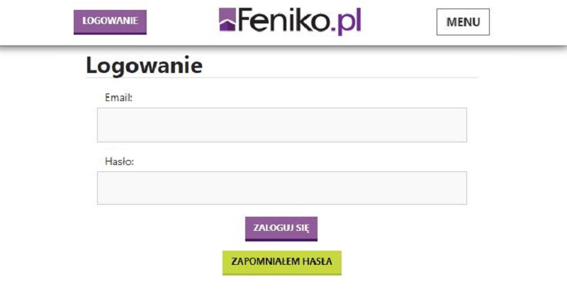 Feniko logowanie - Zaloguj się do Feniko.pl