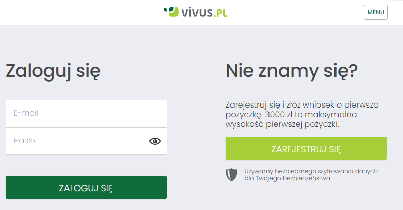 Vivus Logowanie - Zaloguj się na Vivus.pl