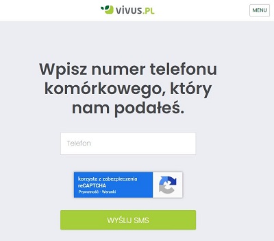 Vivus przypomnienie hasła