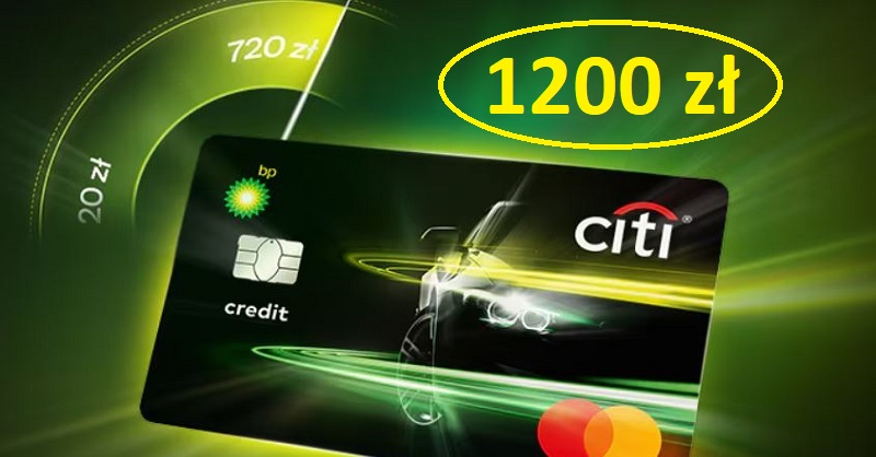 Motokarta Citibank-BP z bonusem do 1200 zł