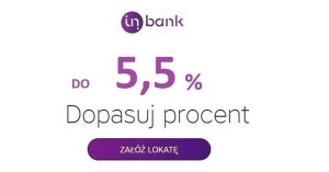 Oprocentowanie do 5,5% dla lokaty InBank (✔️lokata BEZ KONTA)