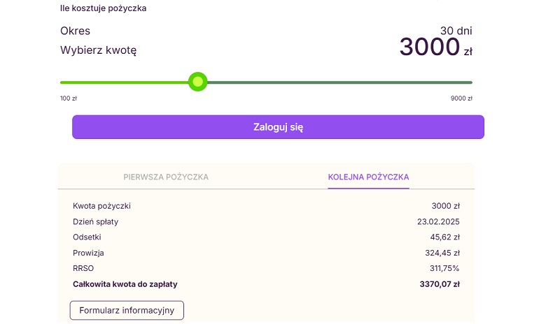 vivigo kalkulator kolejna pożyczka
